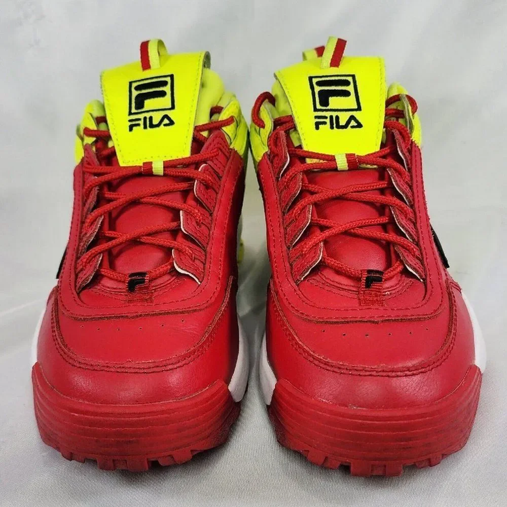 FILA Disruptor II Split Strawberry Cough Shoes Red Green 1FM00706-704 Men Size 9